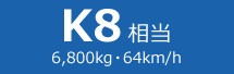 K8相当（6,800kg・64km/h）